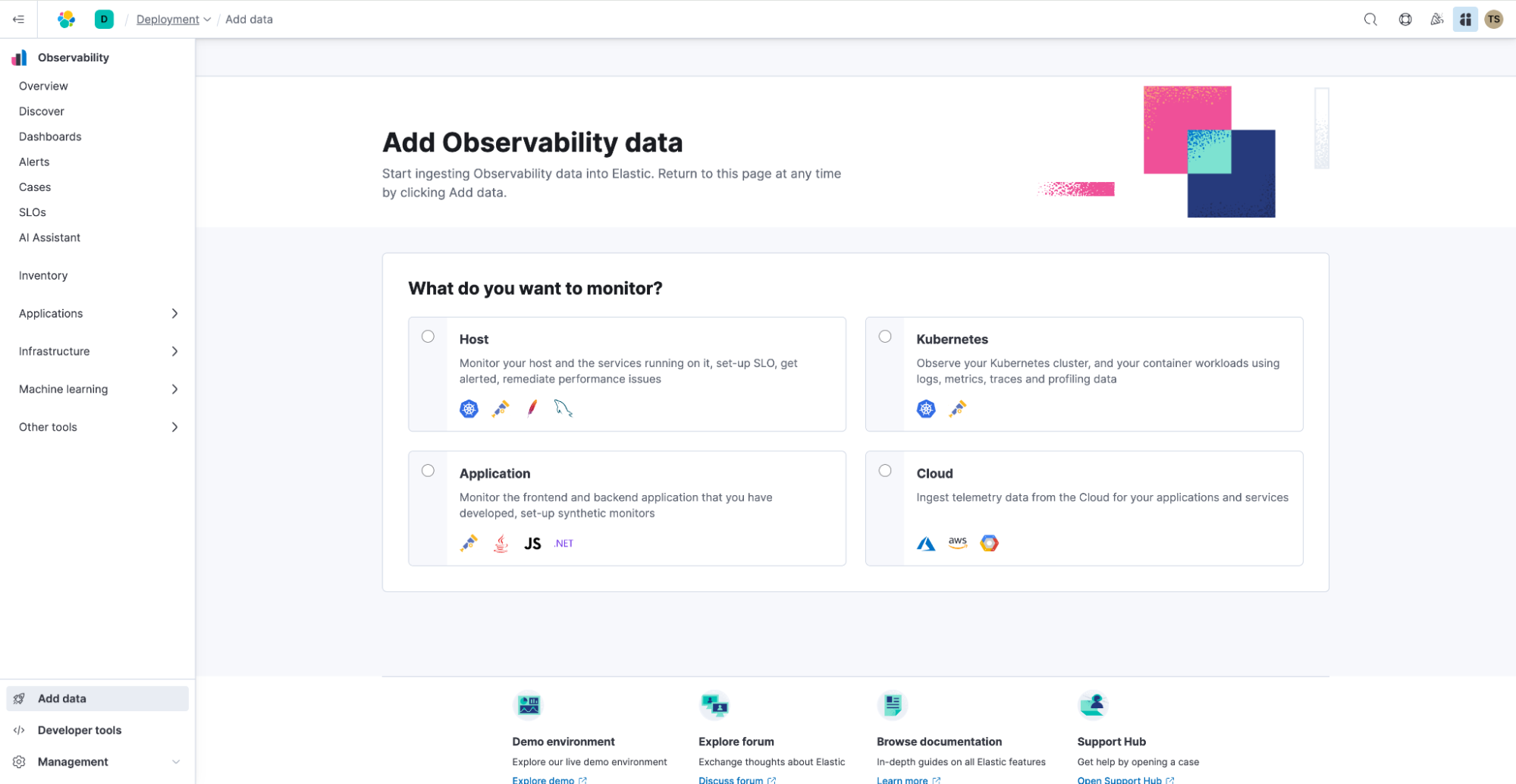 Observability solution view