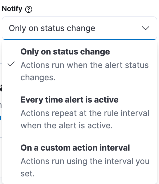 Notify only on status change