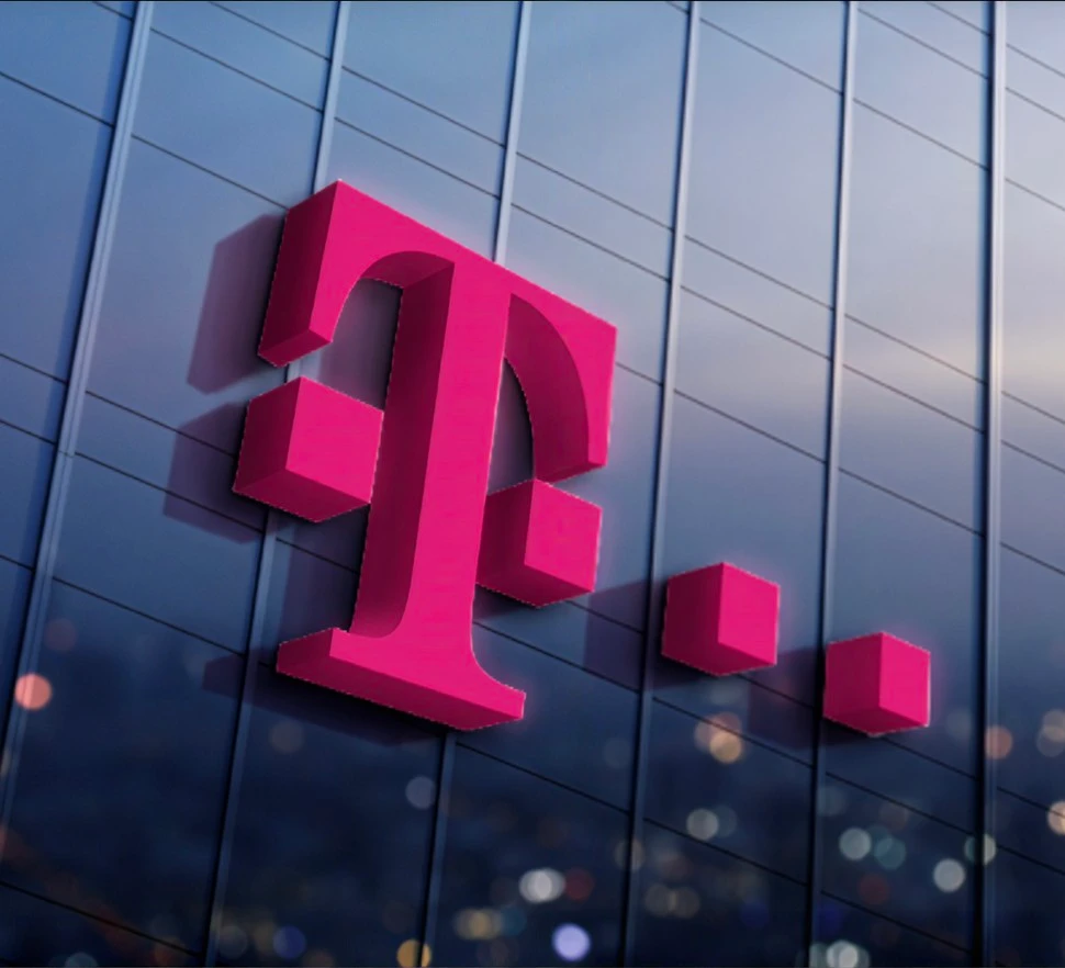 Photo of a glass skyscraper with the T-Mobile logo