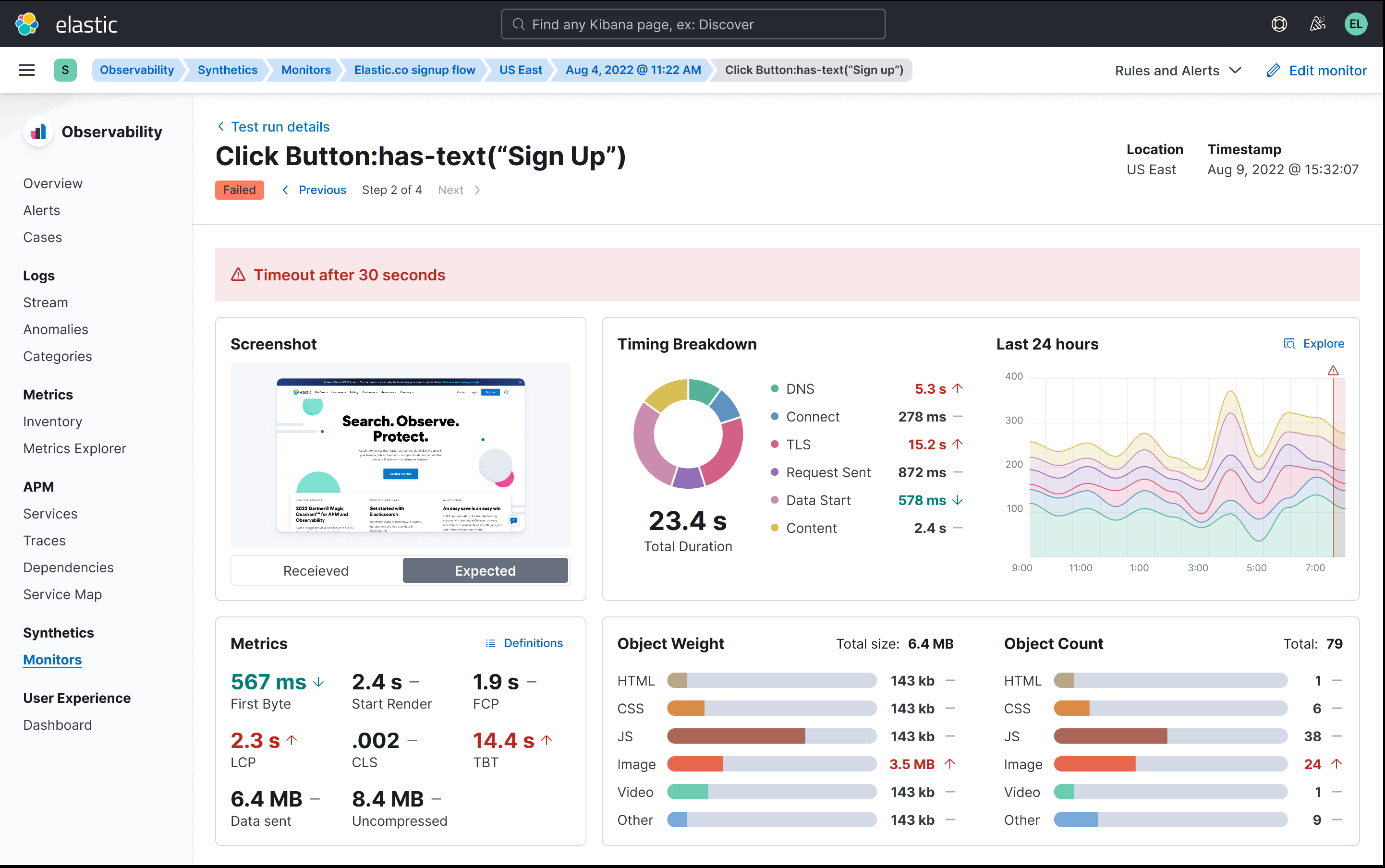 Granular insight into the performance and user experience of critical transactions enables faster resolution of issues.