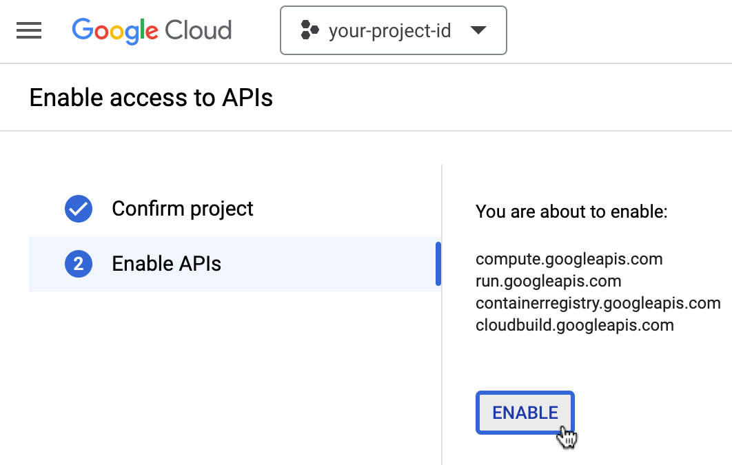 enable apis