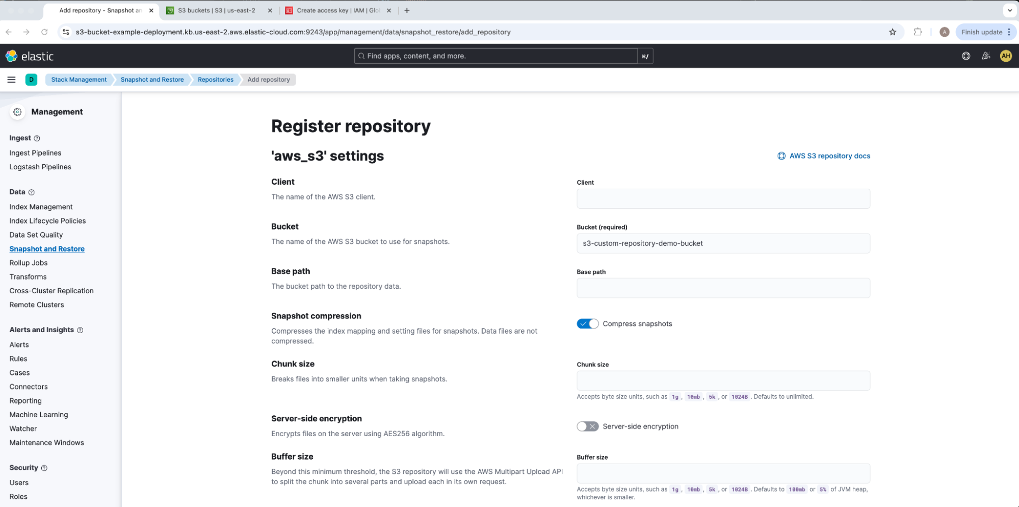 12 -  Repository Type of AWS S3