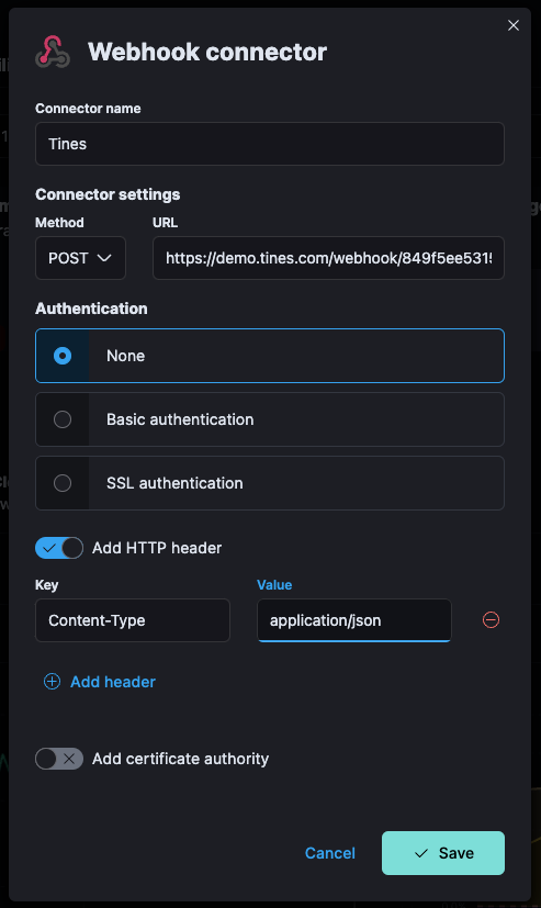 13 - webhook connector