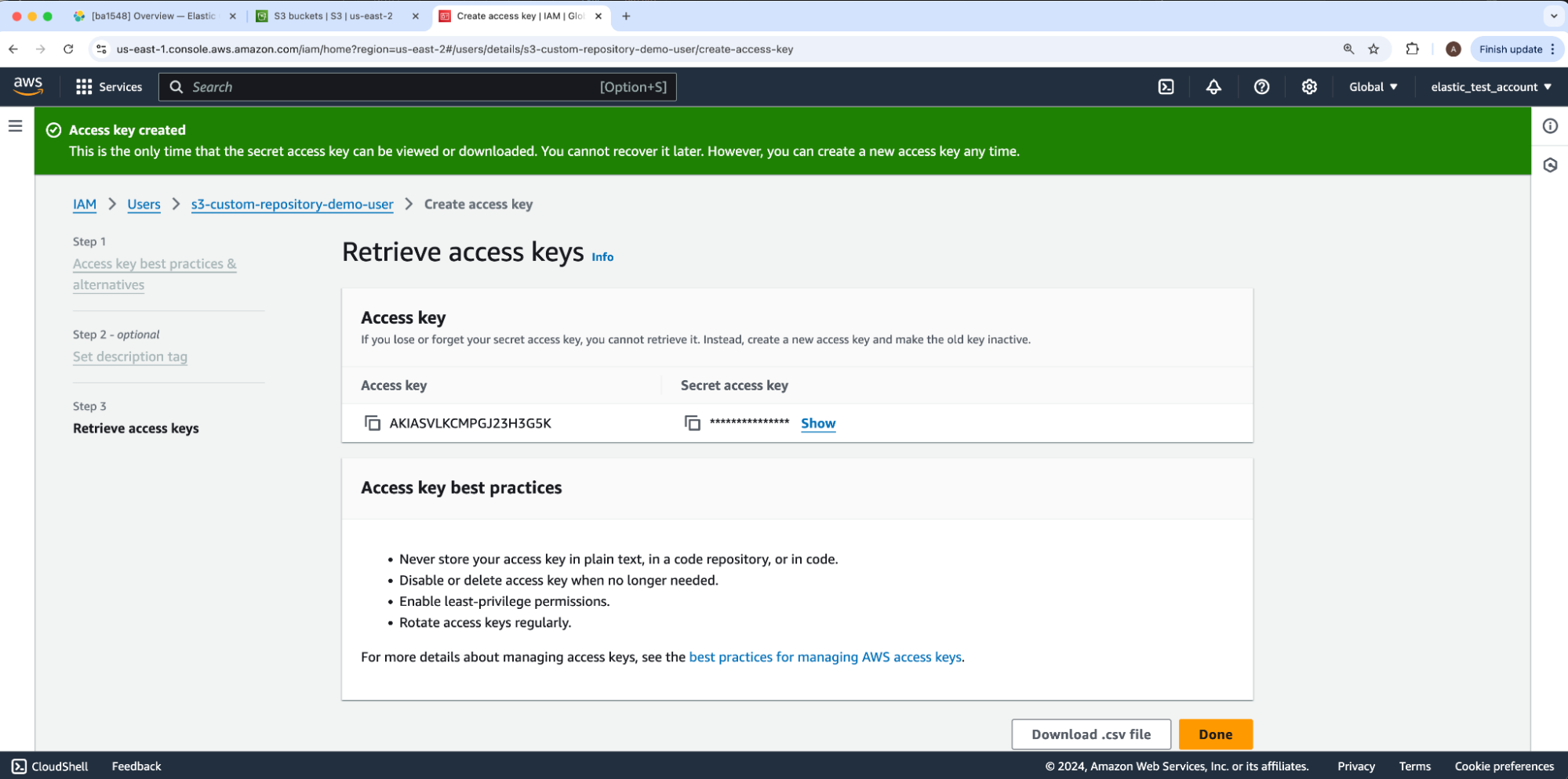 7 - retrieve access key