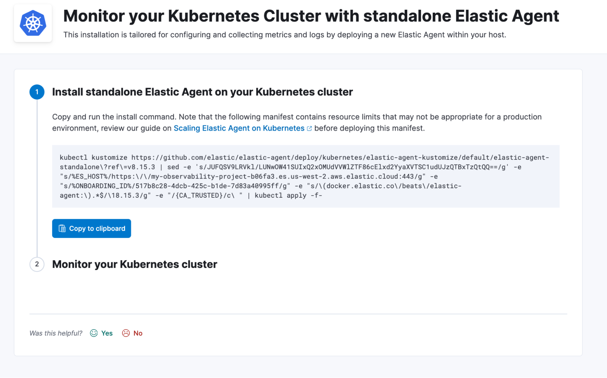 monitor your k8 cluster with standalone elastic agent