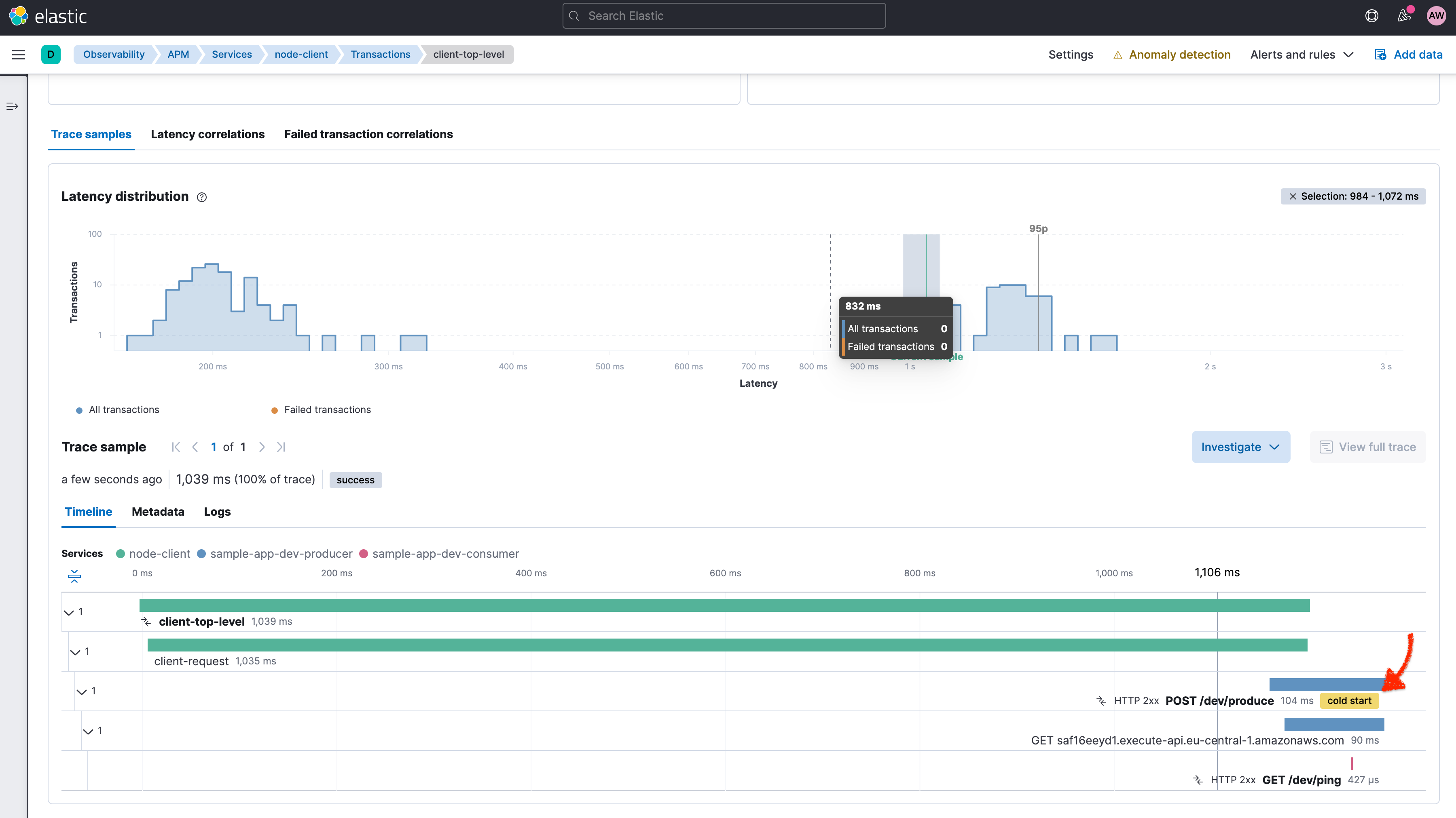 Get visibility into AWS Lambda serverless functions with Elastic  Observability