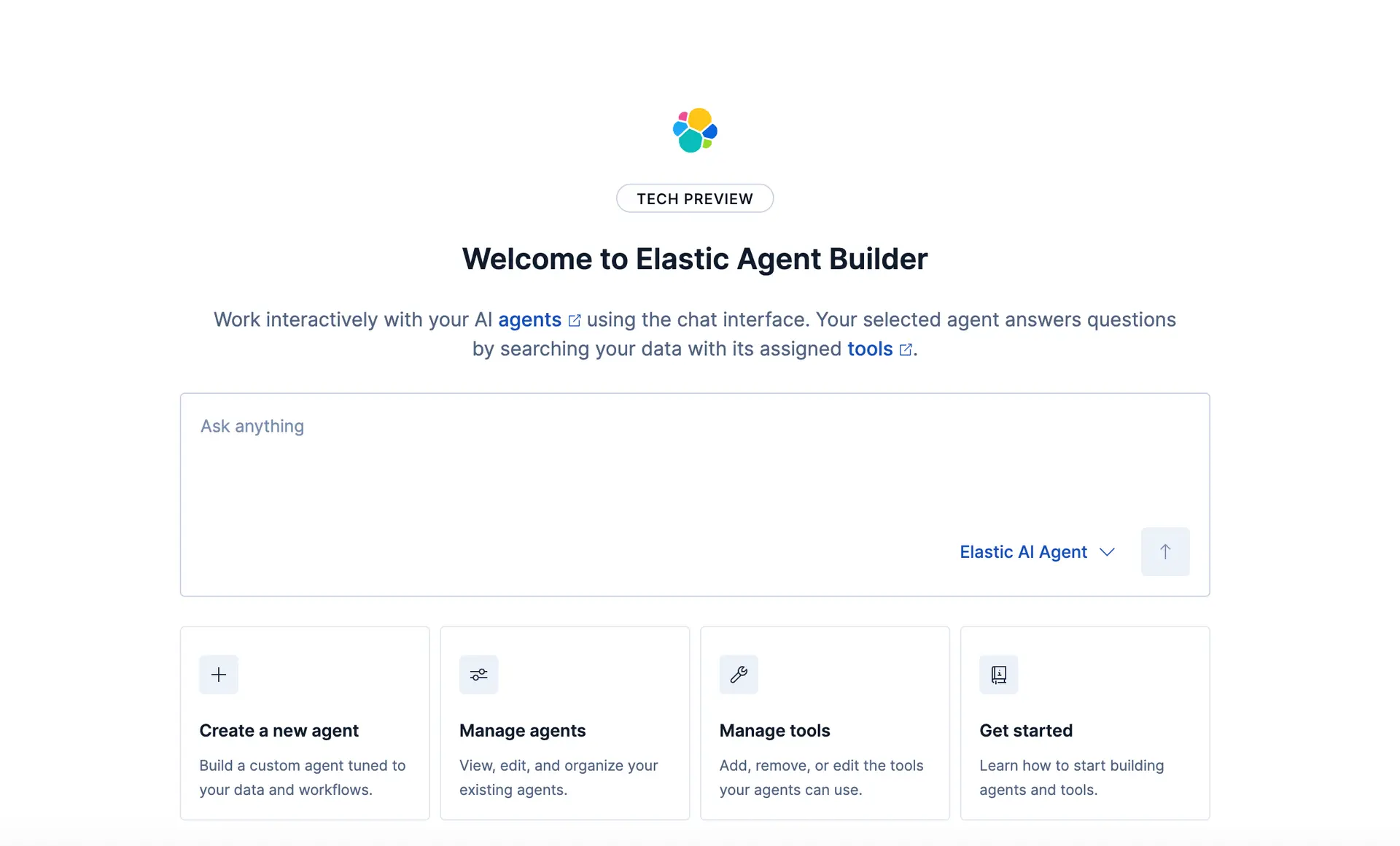 welcome to agent builder tech preview screenshot