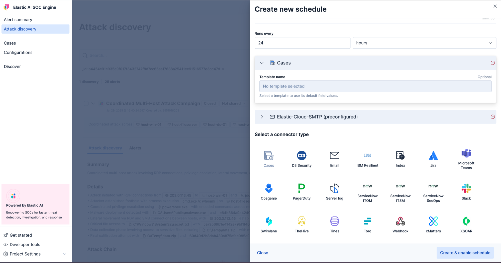 create new schedule
