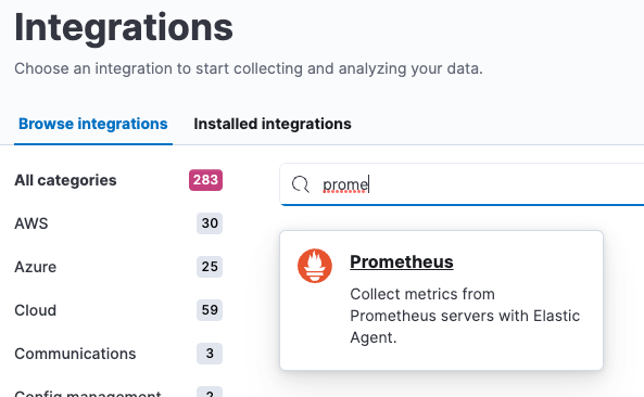 integrations prometheus