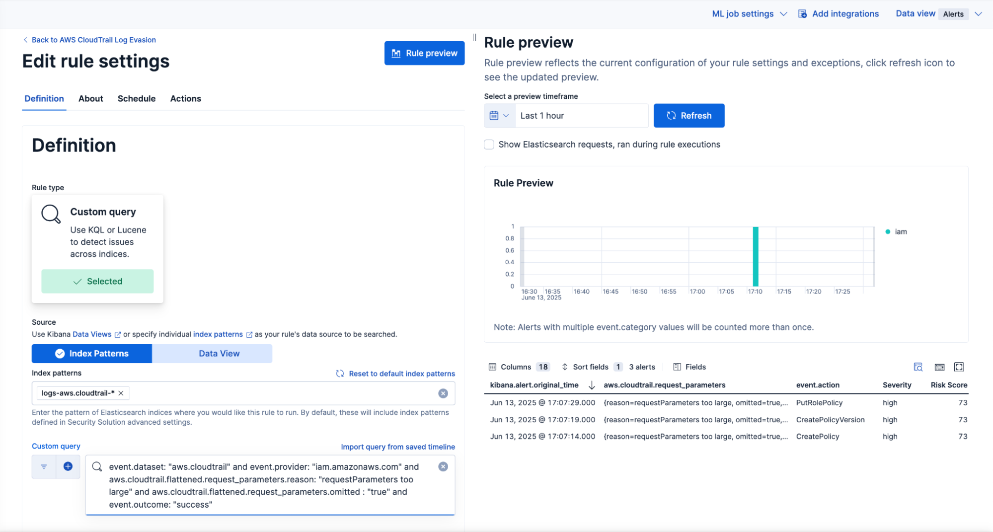 Rule preview
