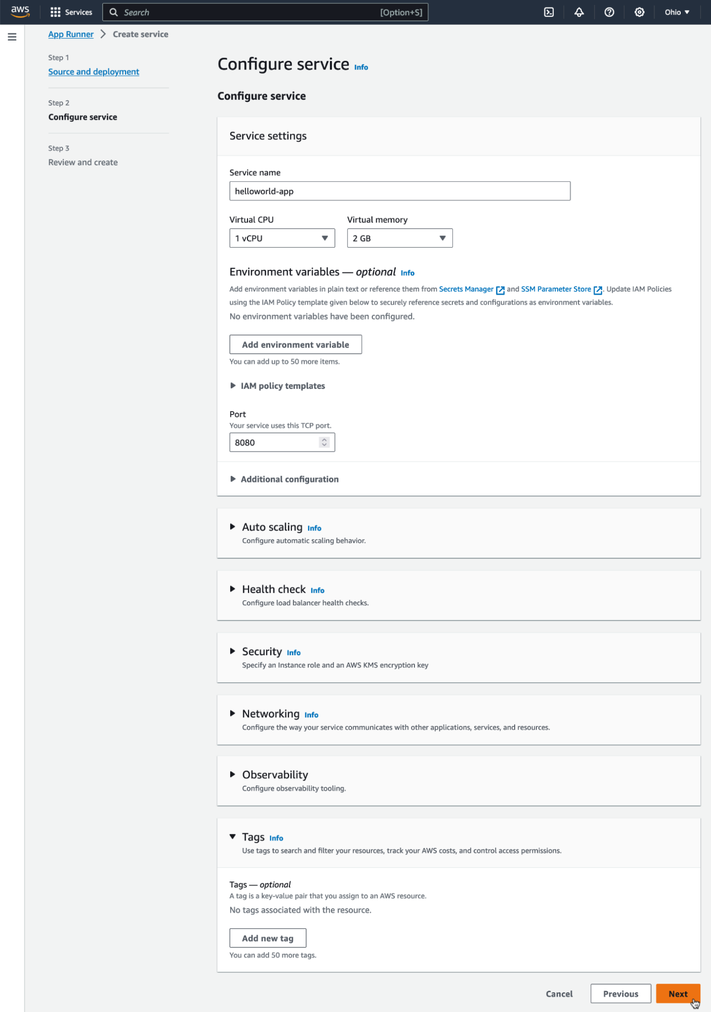11 configure service