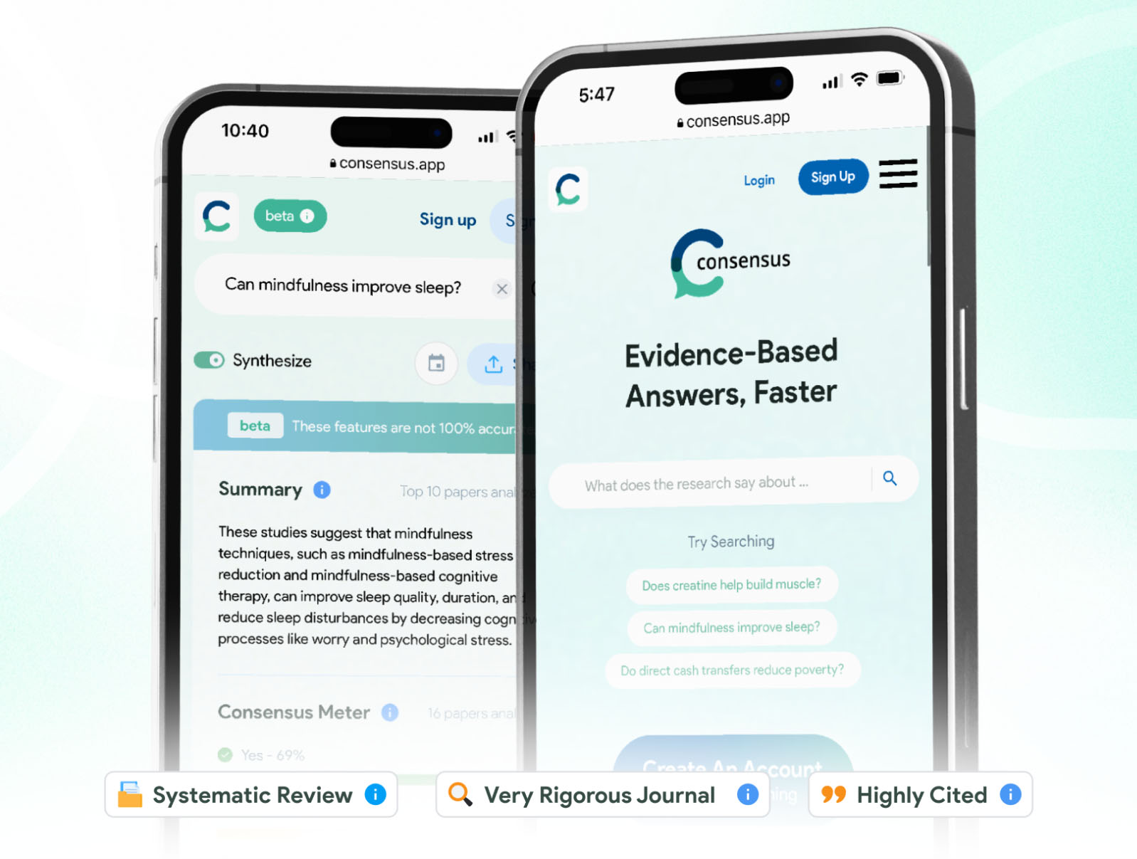 Consensus is a search engine that uses AI to find insights in research papers. Consensus 2.0 extracts question-relevant information from papers, based on the users query. This allows results to be more flexible and relevant to what the user is looking for.