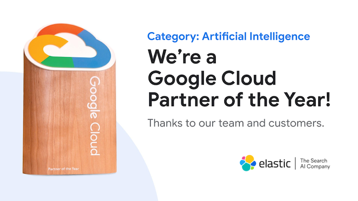 we're a google cloud partner of the year graphic