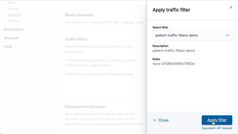Traffic filters