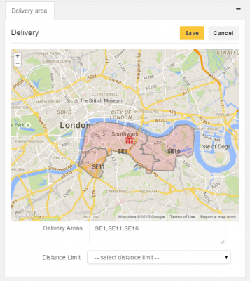 Just Eat delivery map