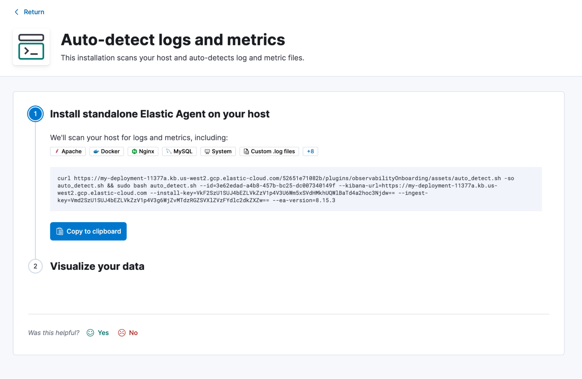 auto-detect logs and metrics