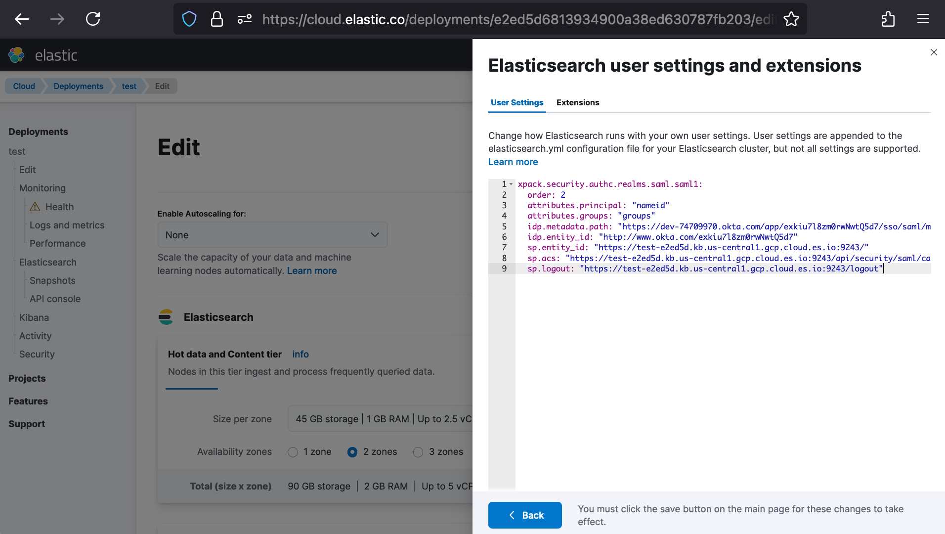 10- elasticsearch user settings and extensions