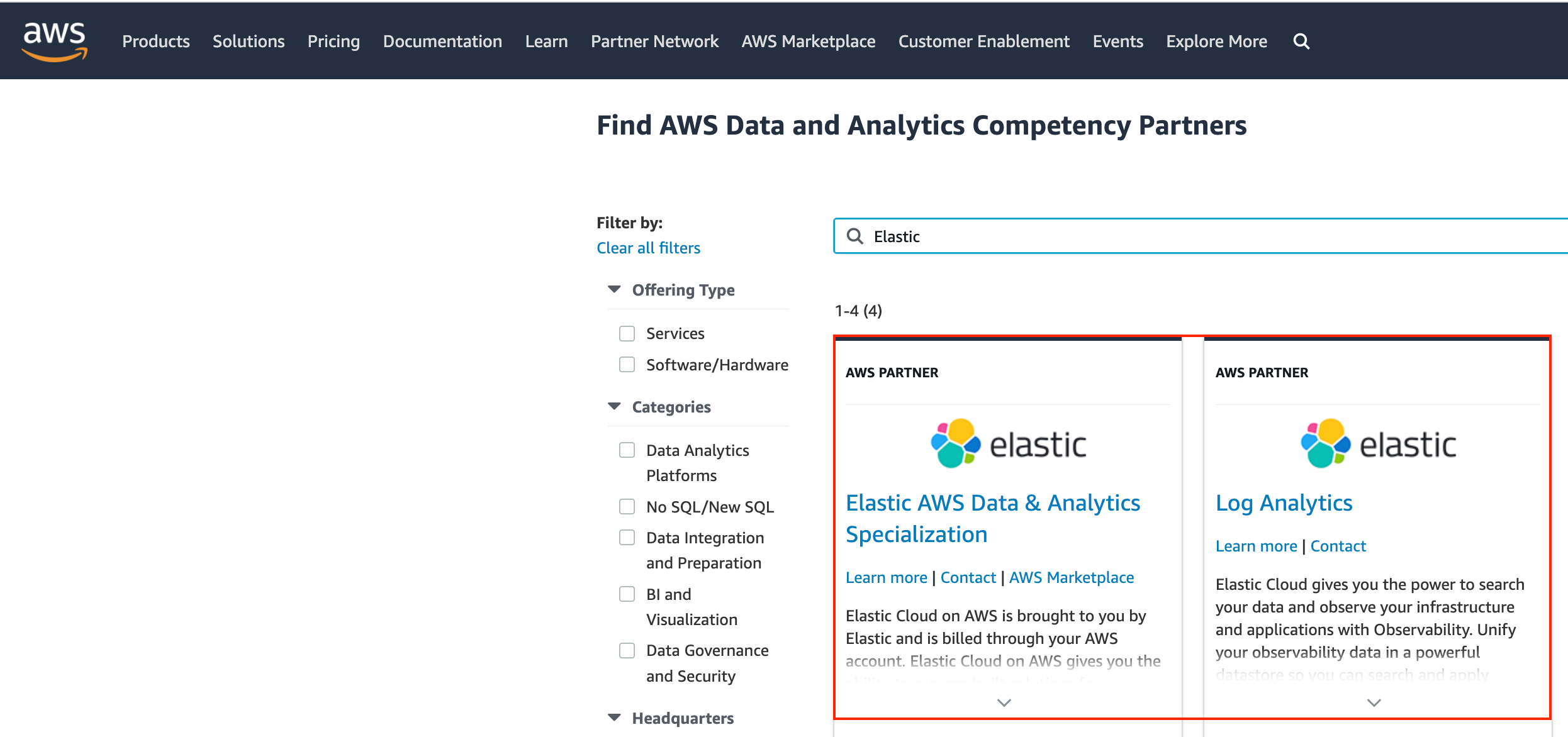 Elastic achieves AWS Data and Analytics Competency