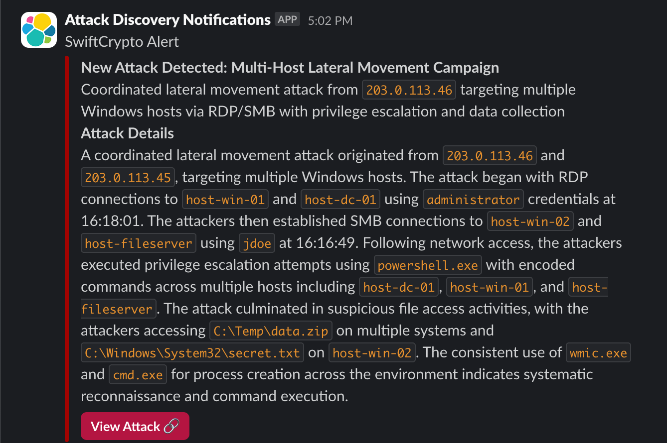 attack discovery notifications