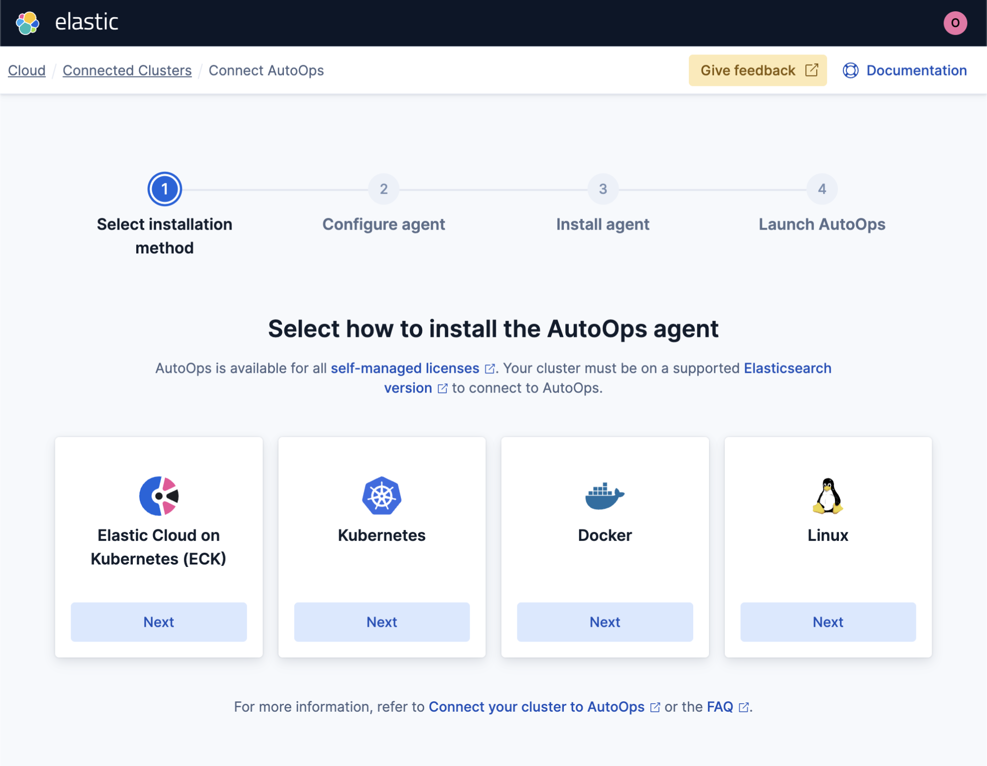 Screenshot - how to install autoOps agent