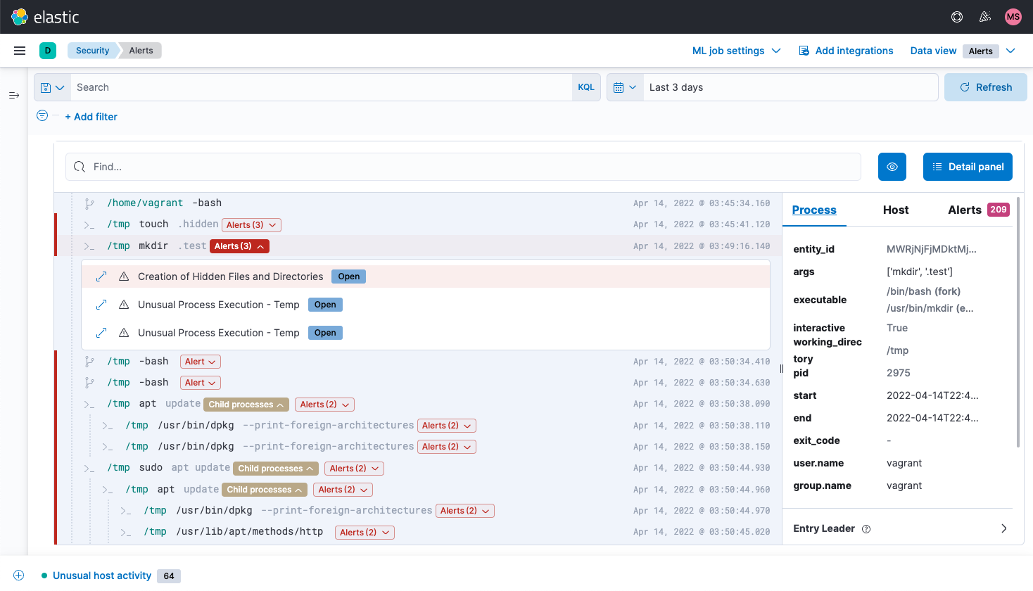 Cloud workload protection on Linux systems with Session View in Elastic Security