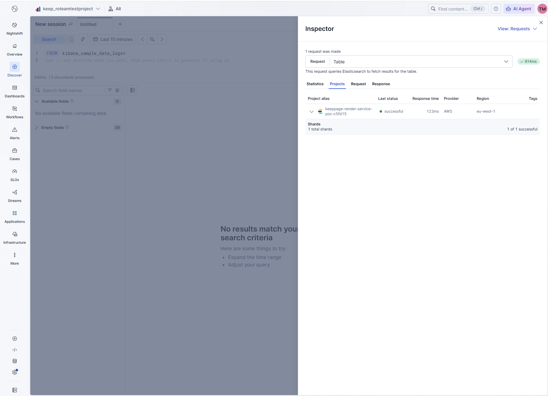 Linked projects data is queried in Discover by default.