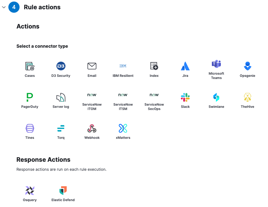 Rule actions