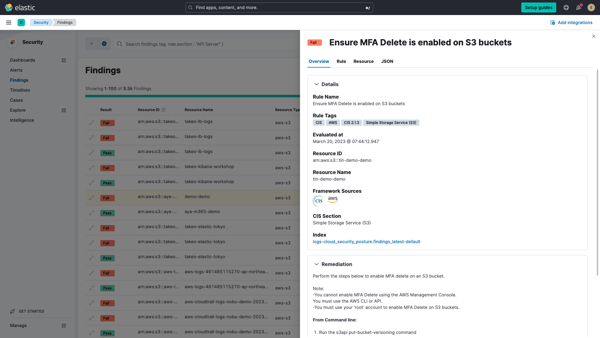 elastic security mfa delete enabled