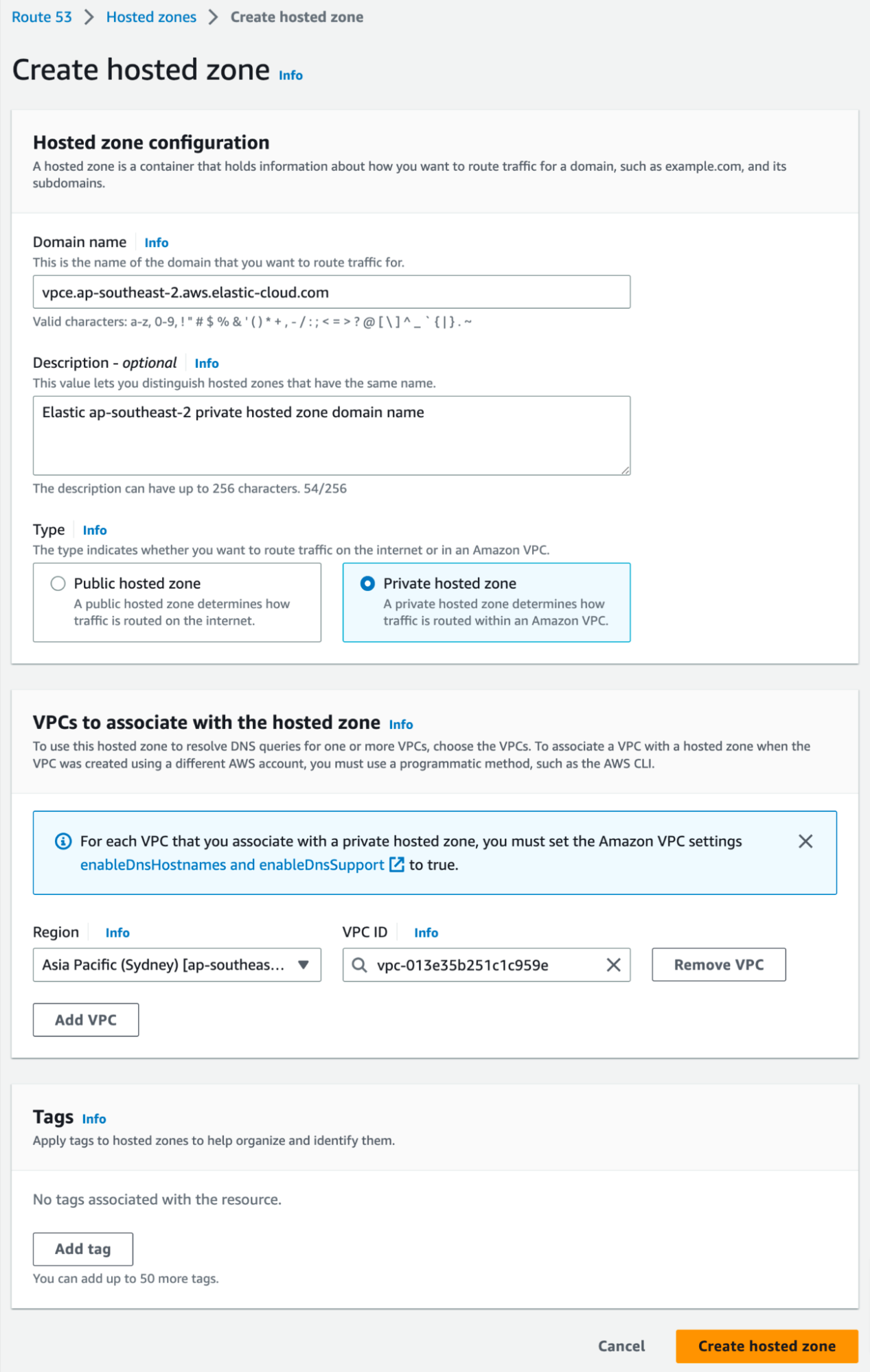 Create DNS record