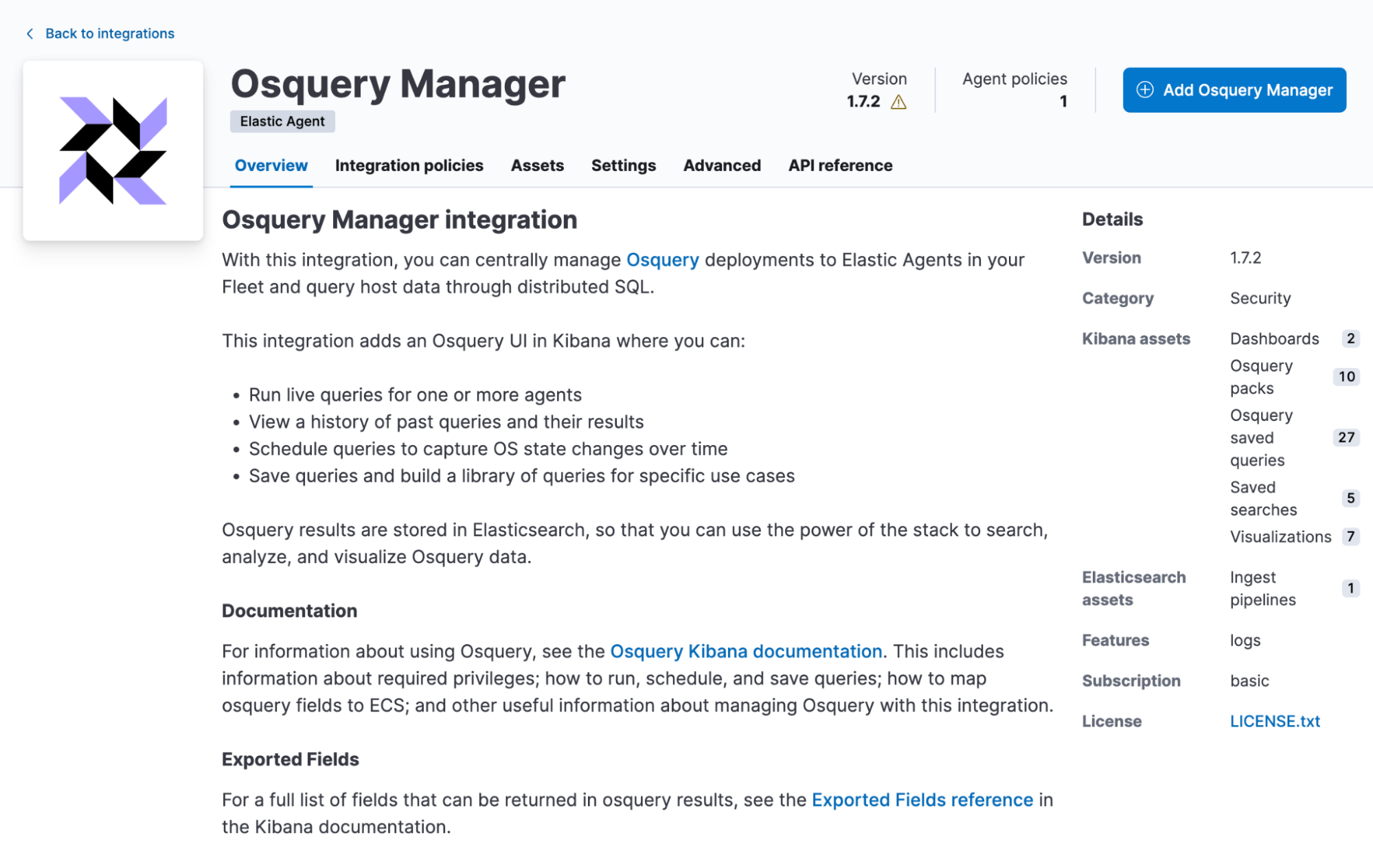 osquery manager