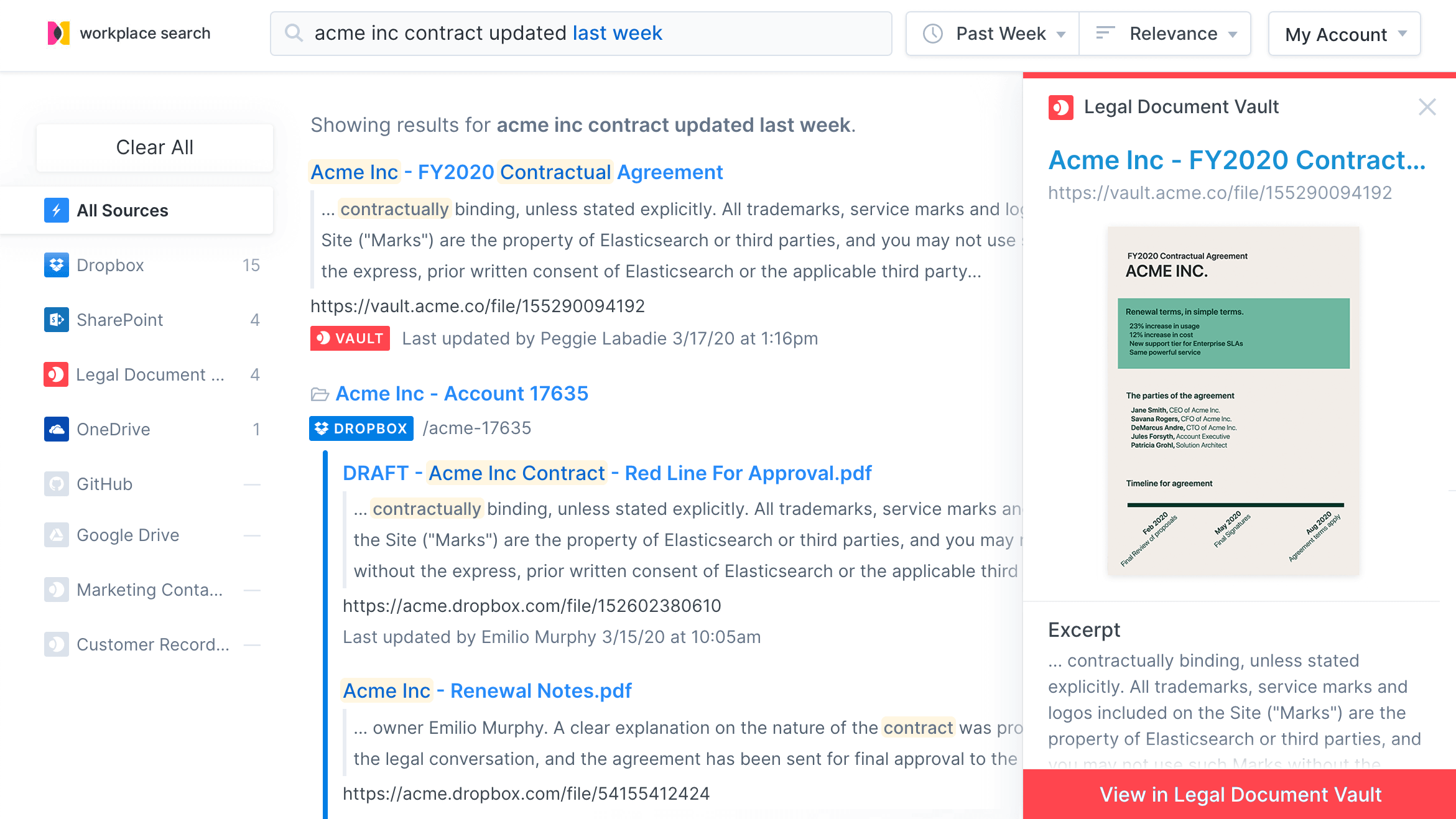 Elastic Workplace Search