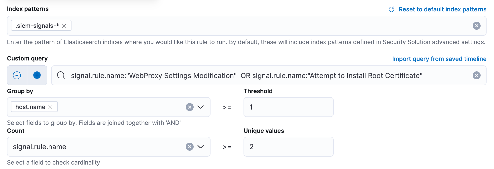 MFSs and XSSs of our threshold query example on the lattice of