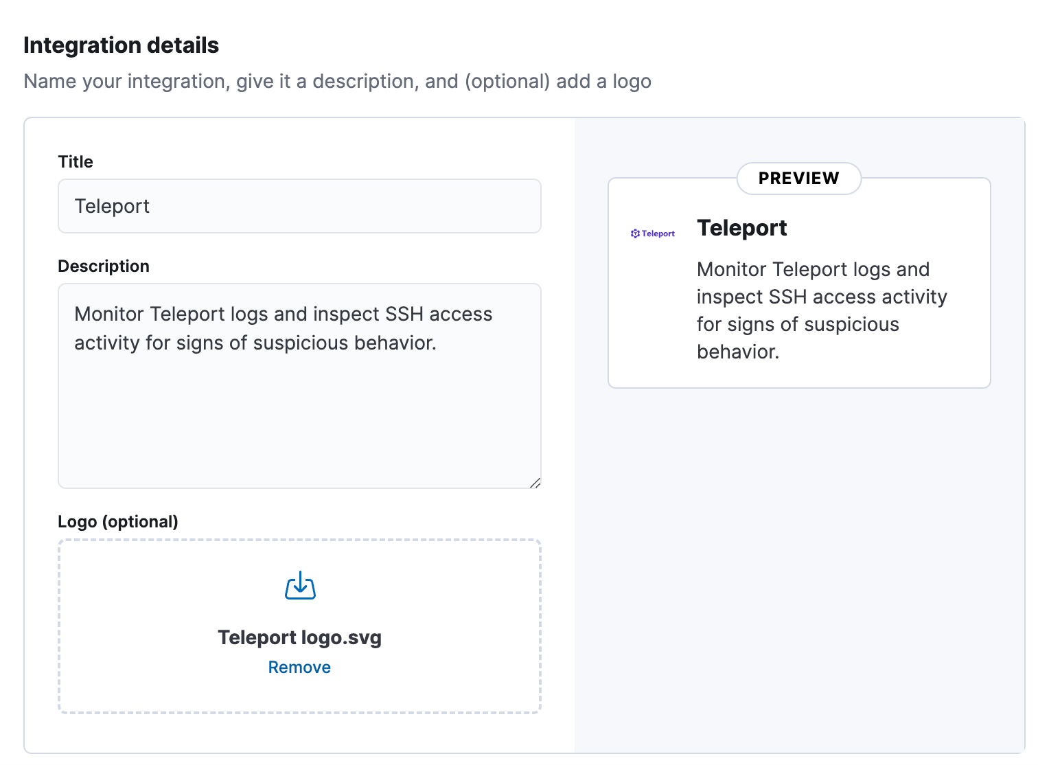 integration details