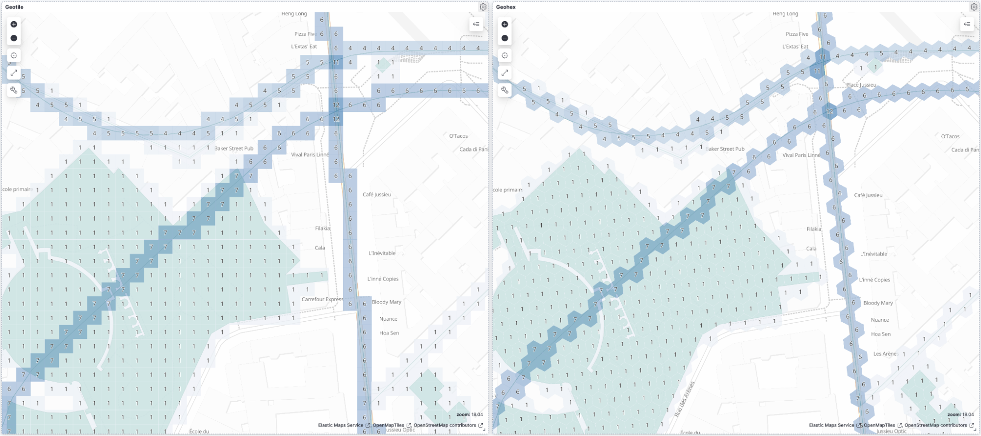 elastic map demo