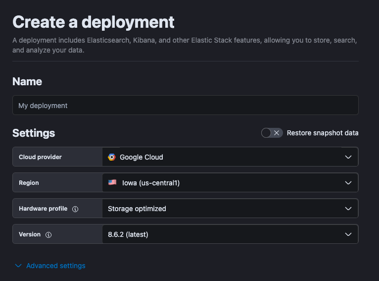 create a deployment