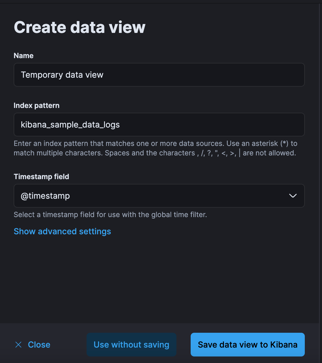 Creating an ad-hoc data view screen