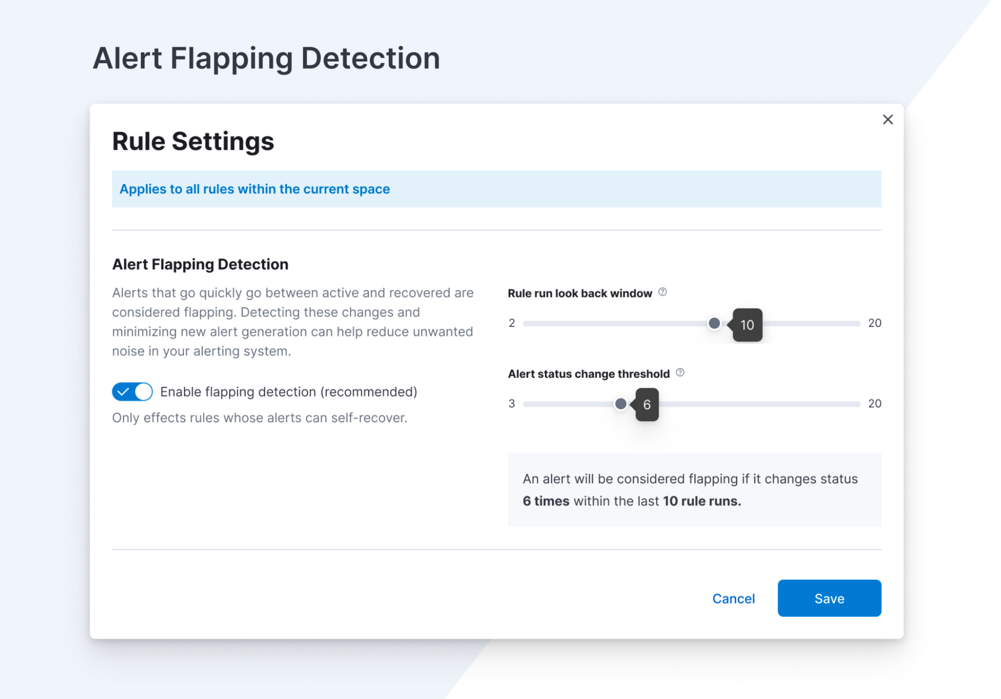 alert flapping detection