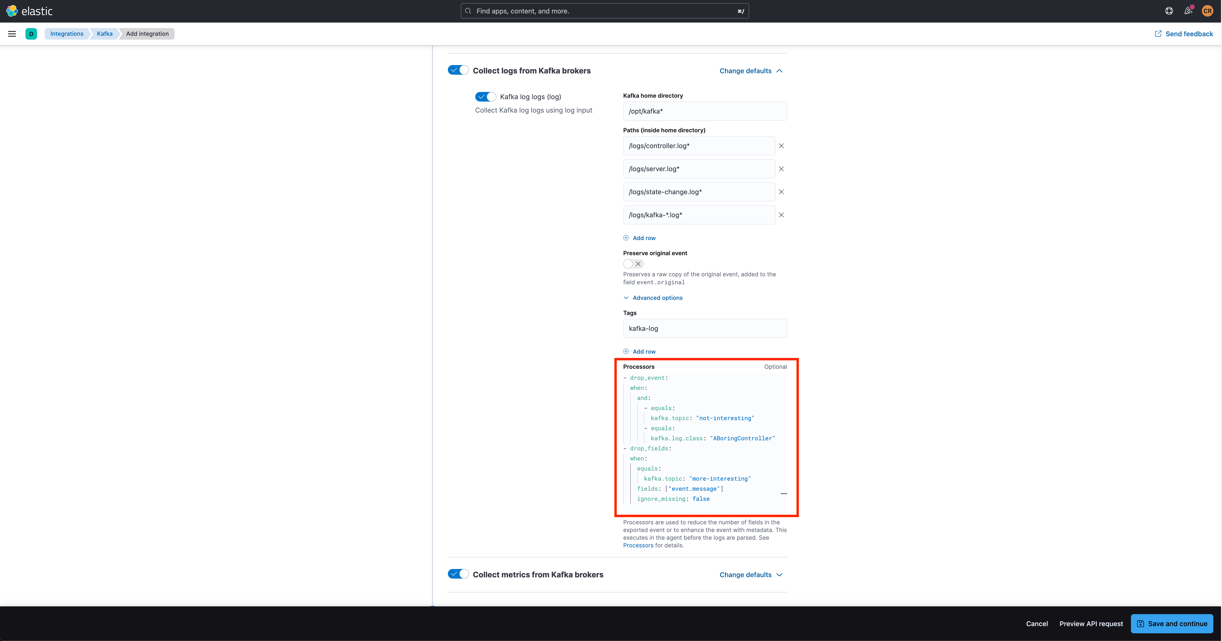 ![Elastic Agent Kafka Integration Sample Processor](./images/elastic-agent-kafka-processor.png)