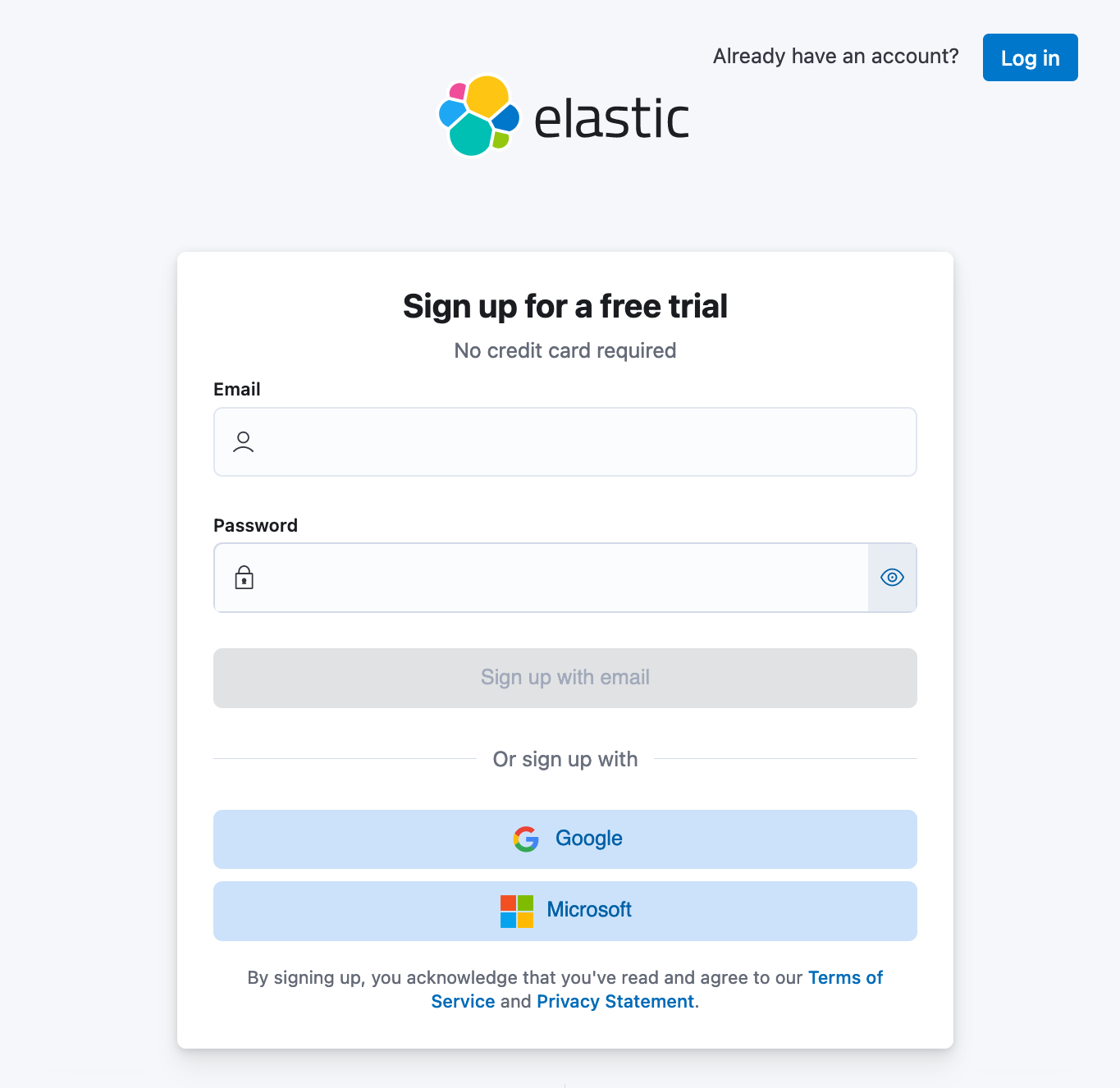 elastic cloud free trial sign up