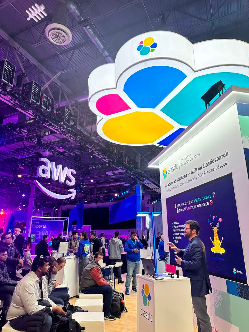 aws reinvent 2023 elastic booth