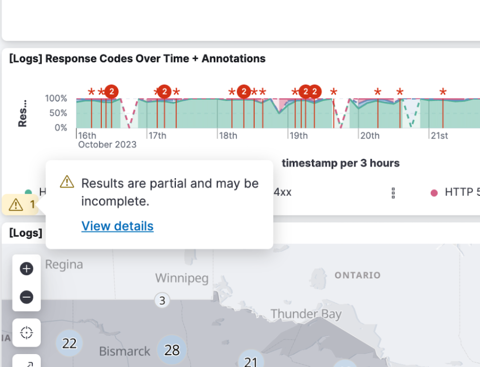 15 - results are partial warning