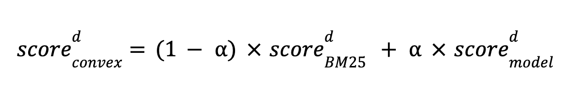 weighted sum of scores