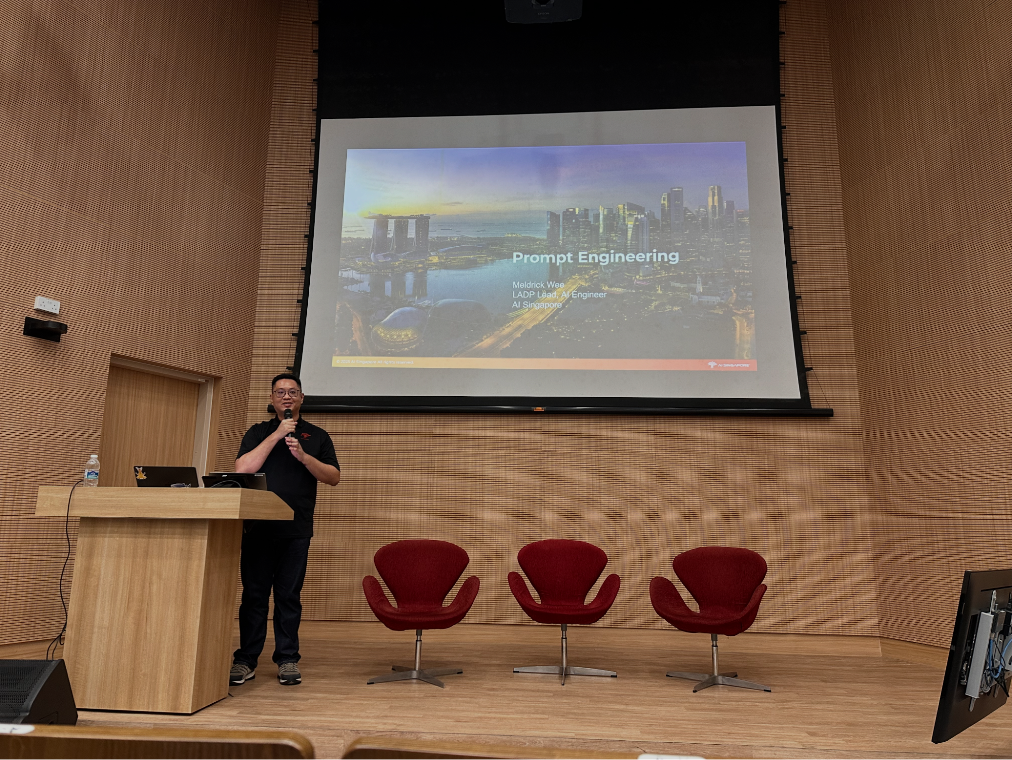 Meldrick Wee, lead AI engineer at AI Singapore, speaks about prompt engineering techniques