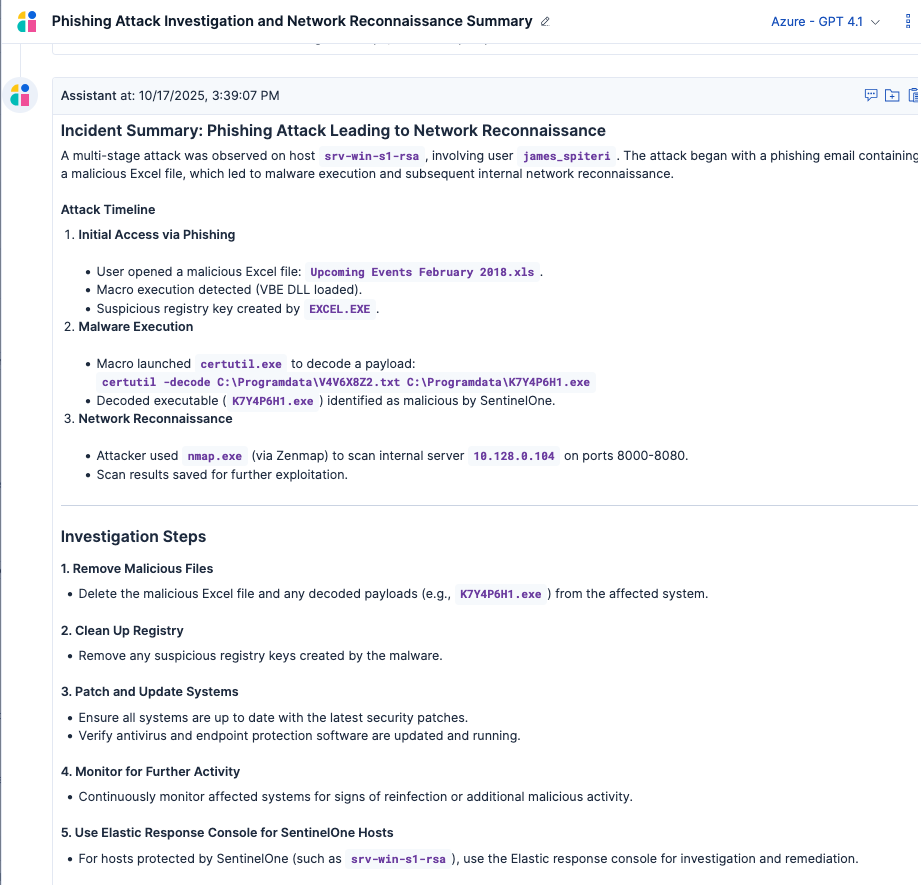 Elastic AI Assistant