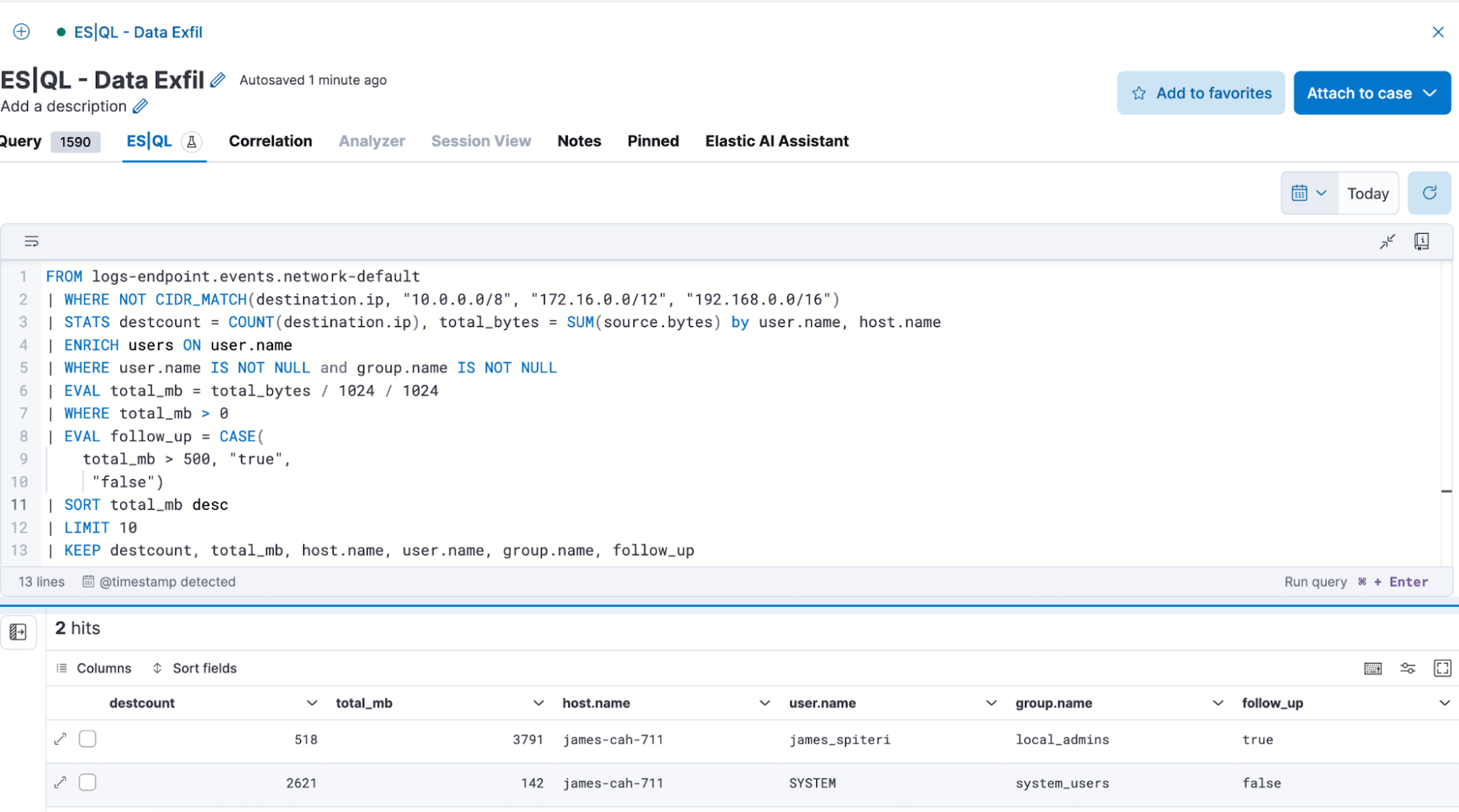 1 - esql data exfill