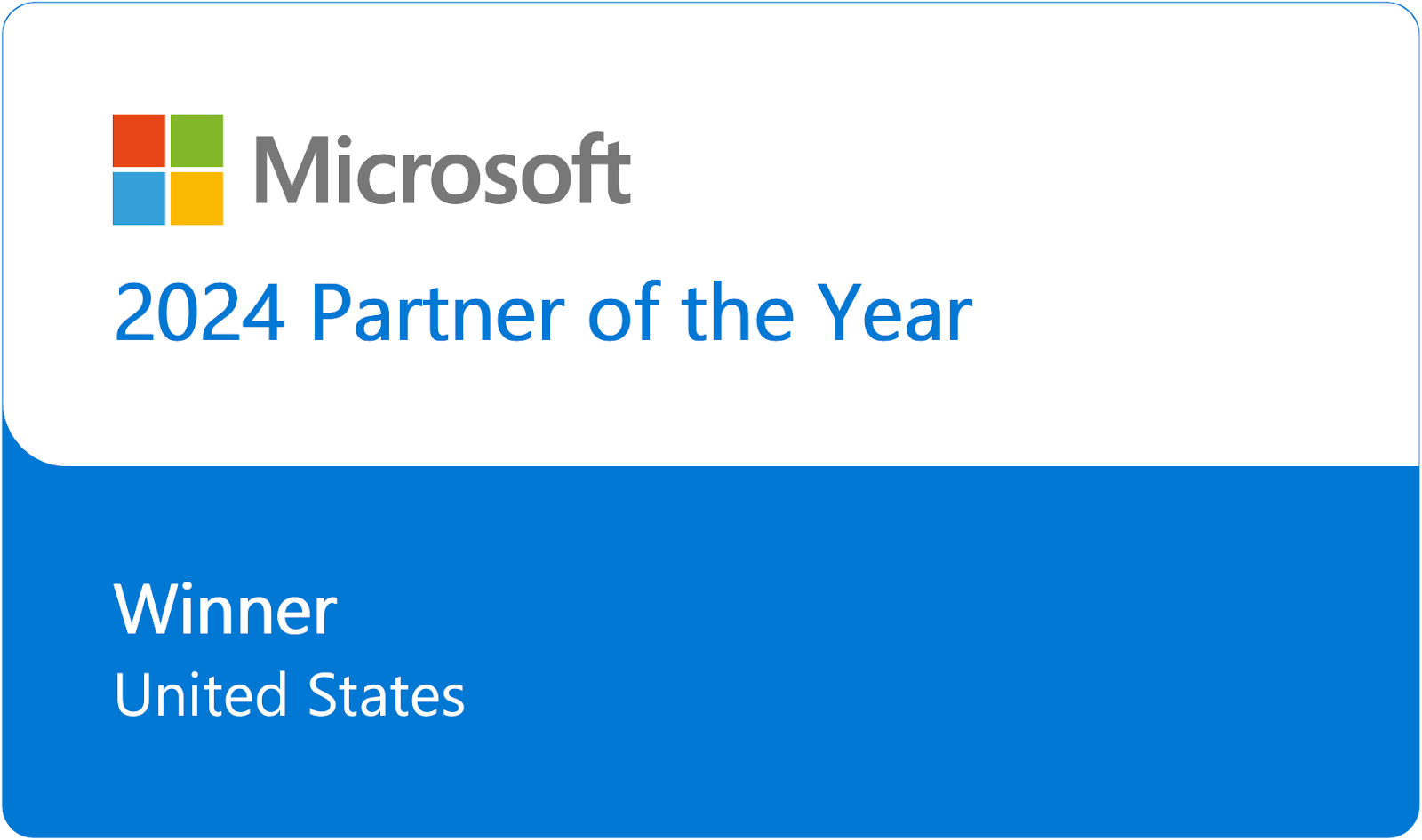 Microsoft 2024 Partner of the Year Winner - United States