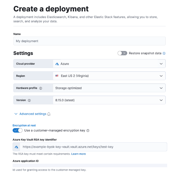 create a deployment