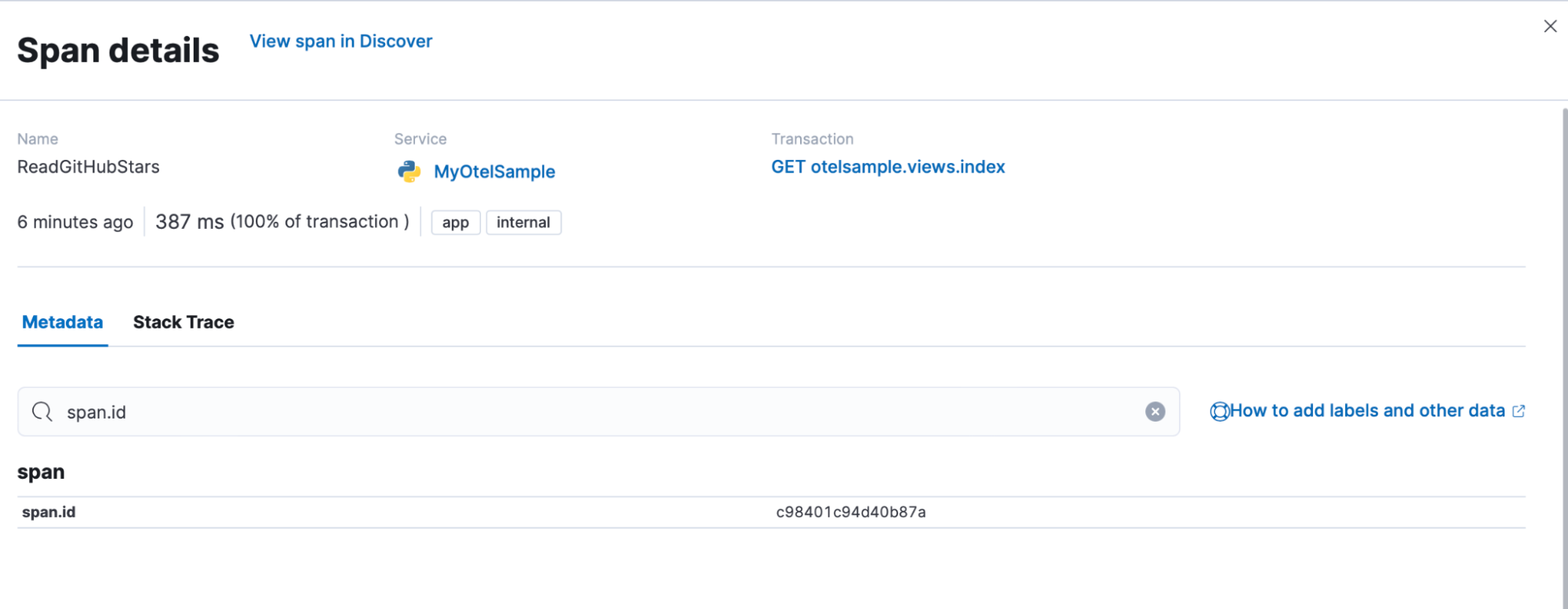 How to combine OpenTelemetry instrumentation with Elastic APM