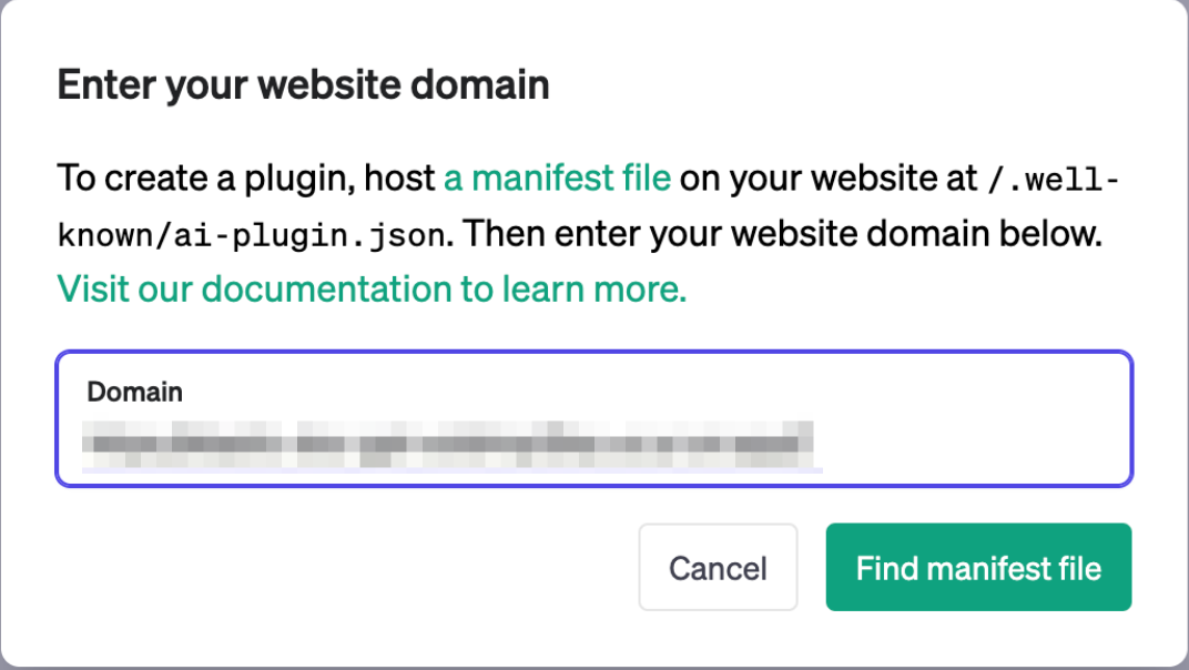 Website-Domain eingeben
