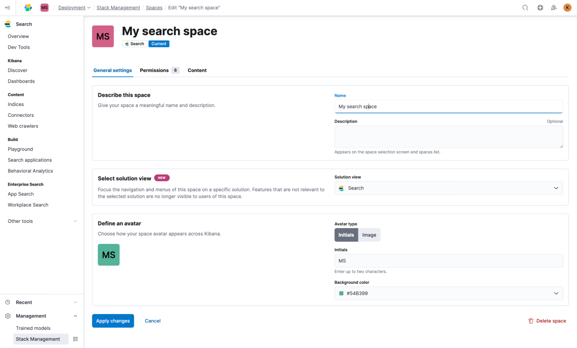 my search space